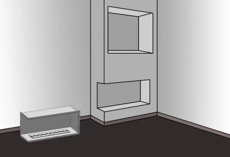 Biokominek narożny NILA