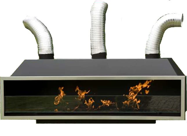 Wkład biokominkowy PELE SPIRO 2000 z ramką ze stali nierdzewnej (za dopłatą)