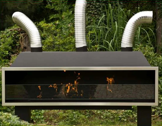 Wkład biokominkowy PELE SPIRO 2000 z ramką ze stali nierdzewnej (za dopłatą)