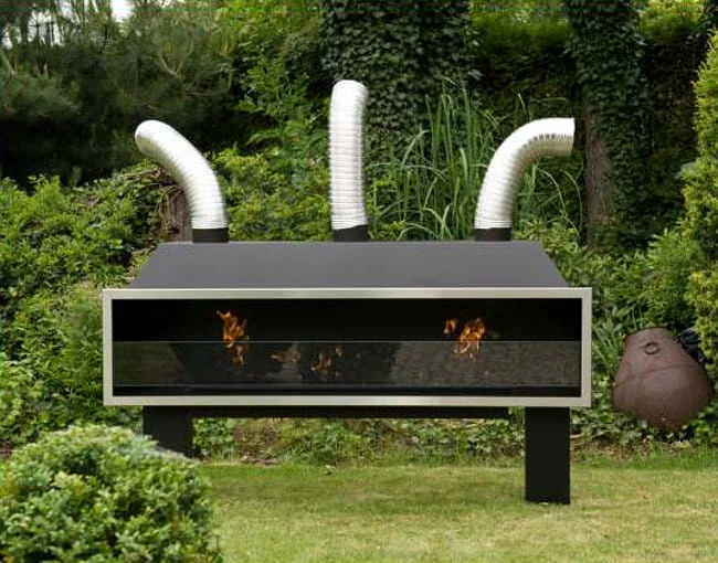 Wkład biokominkowy PELE SPIRO 2000 z ramką ze stali nierdzewnej (za dopłatą)