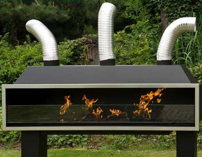 Wkład biokominkowy PELE SPIRO 2000 z ramką ze stali nierdzewnej (za dopłatą)