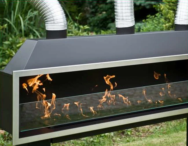 Wkład biokominkowy PELE SPIRO 2000 z ramką ze stali nierdzewnej (za dopłatą)