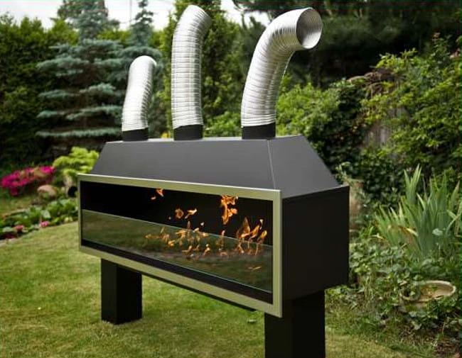 Wkład biokominkowy PELE SPIRO 2000 z ramką ze stali nierdzewnej (za dopłatą)