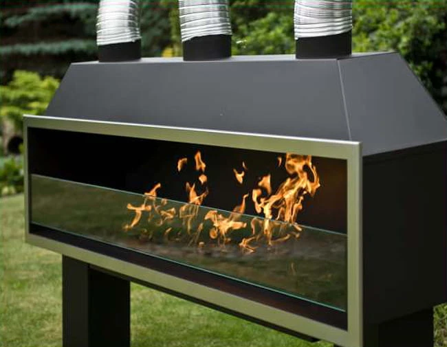 Wkład biokominkowy PELE SPIRO 2000 z ramką ze stali nierdzewnej (za dopłatą)