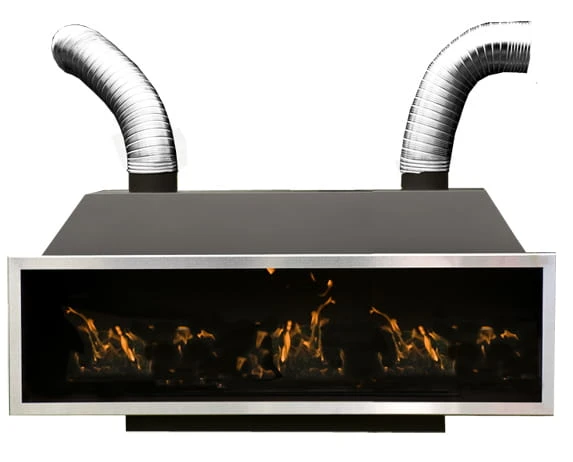 Wkład biokominkowy PELE SPIRO 1300 z ramką ze stali nierdzewnej (za dopłatą)