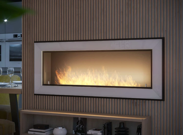 Biokominek do zabudowy FRAME 1200 biały