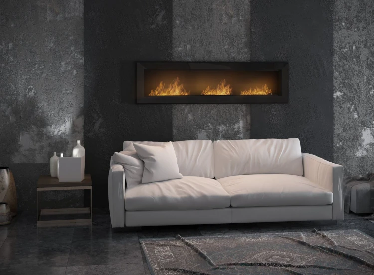 Biokominek do zabudowy FRAME 1800 czarny