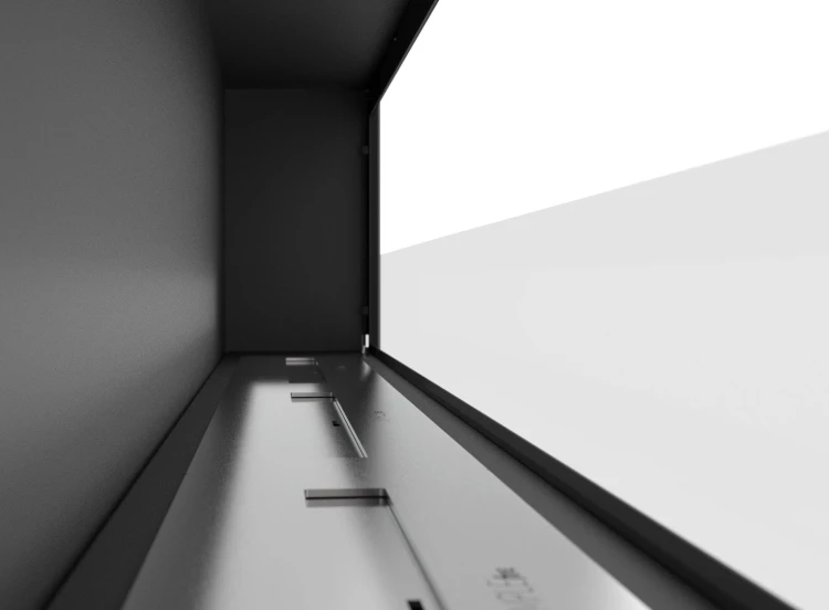 Biokominek do zabudowy FRAME 1800 czarny