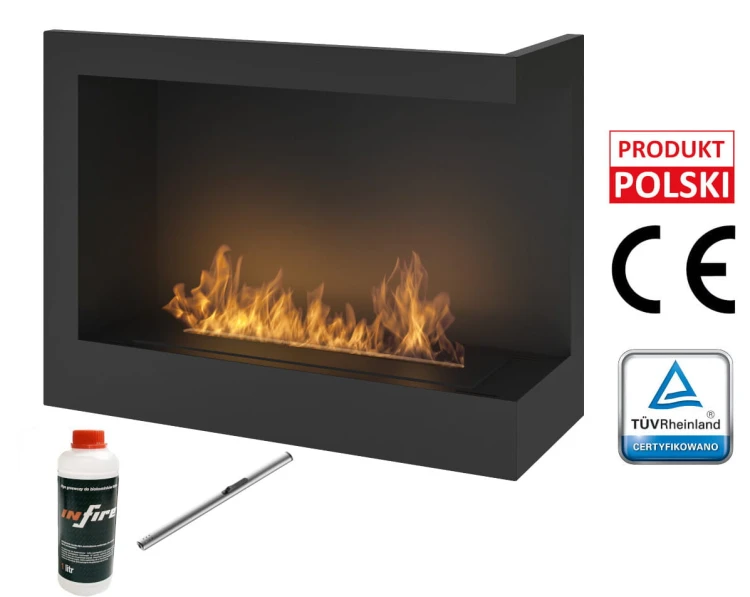 Biokominek narożny CORNER 600 prawy