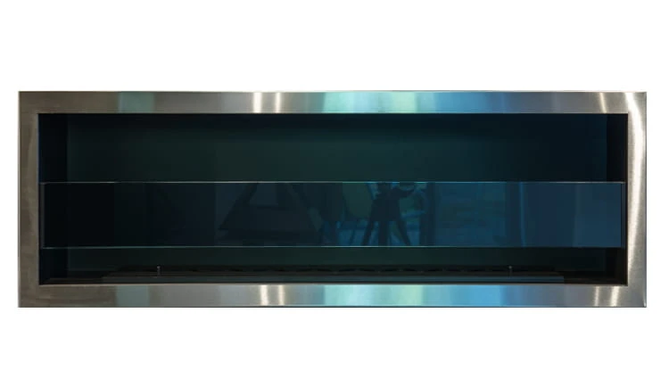 Biokominek PELE 1600 z ramką ze stali nierdzewnej i wysuwaną szybą (za dopłatą)