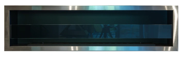 Biokominek PELE 2000 z ramką ze stali nierdzewnej i wysuwaną szybą (za dopłatą)