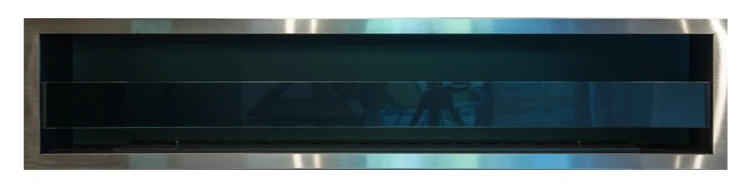 Biokominek PELE 2000 z ramką ze stali nierdzewnej i wysuwaną szybą (za dopłatą)