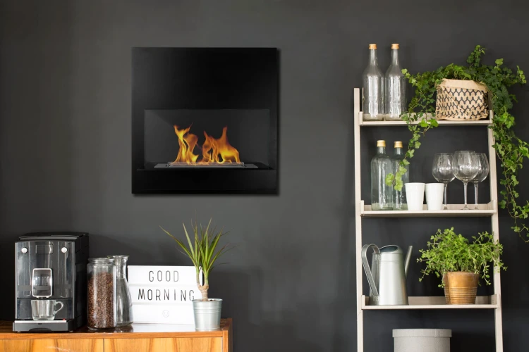 Biokominek wiszący BOARD czarny