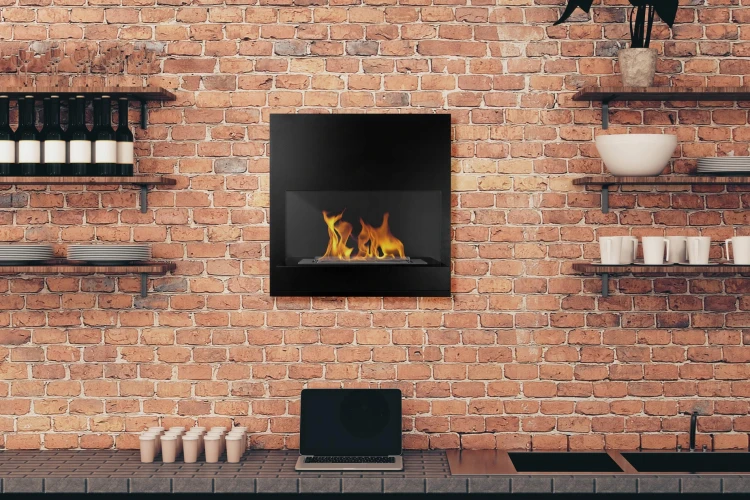 Biokominek wiszący BOARD czarny