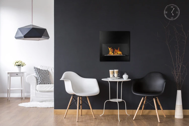 Biokominek wiszący BOARD czarny