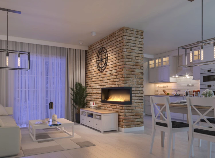 Biokominek narożny CORNER 1200 Glass prawy