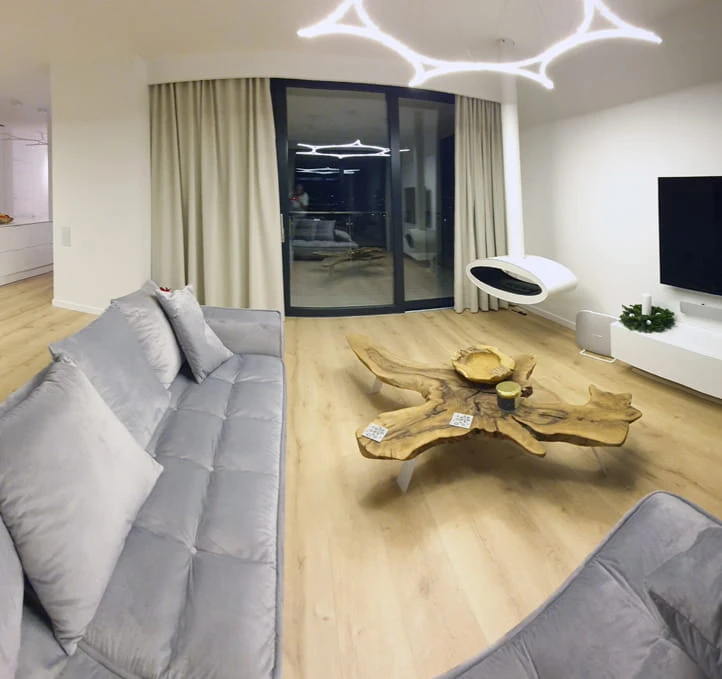 Biokominek sufitowy MERU WHITE TUBE 1115