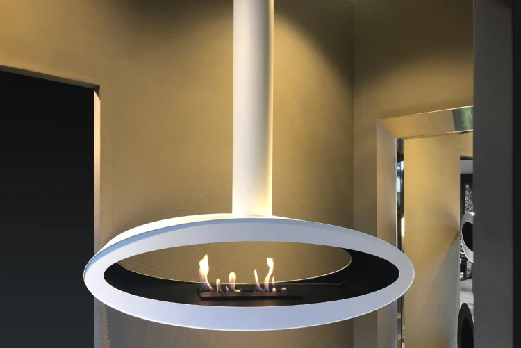 Biokominek sufitowy MERU WHITE TUBE 1115