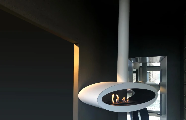 Biokominek sufitowy MERU WHITE TUBE 1115