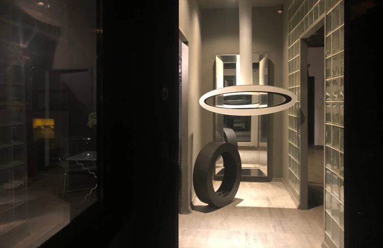 Biokominek sufitowy MERU WHITE TUBE 1115