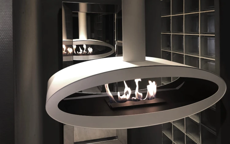 Biokominek sufitowy MERU WHITE TUBE 1115