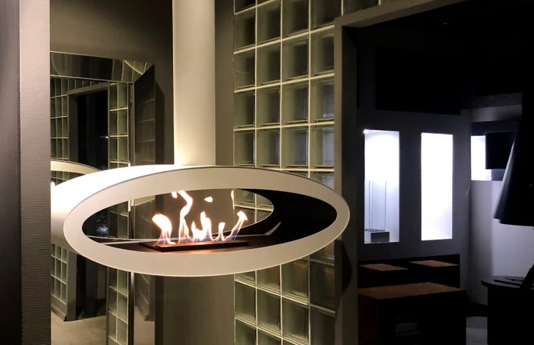 Biokominek sufitowy MERU WHITE TUBE 1115