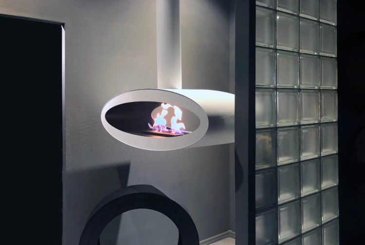 Biokominek sufitowy MERU WHITE TUBE 1115