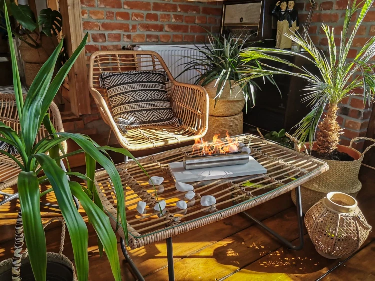 Biokominek stołowy STAINLESS biały połysk