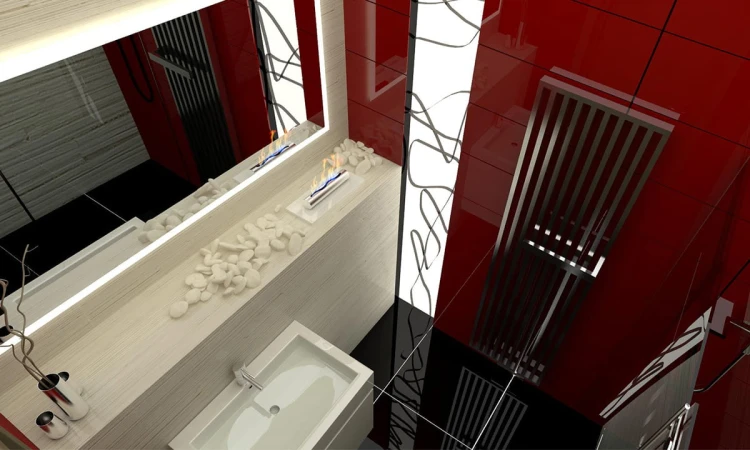 Biokominek stołowy STAINLESS biały połysk