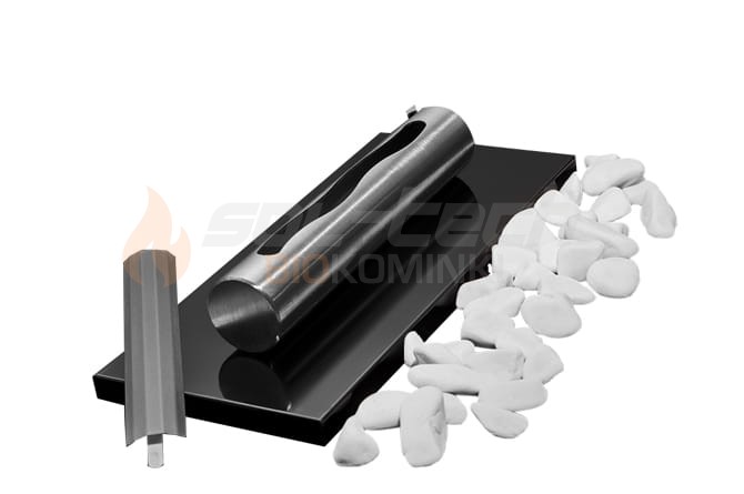 Biokominek stołowy STAINLESS czarny połysk