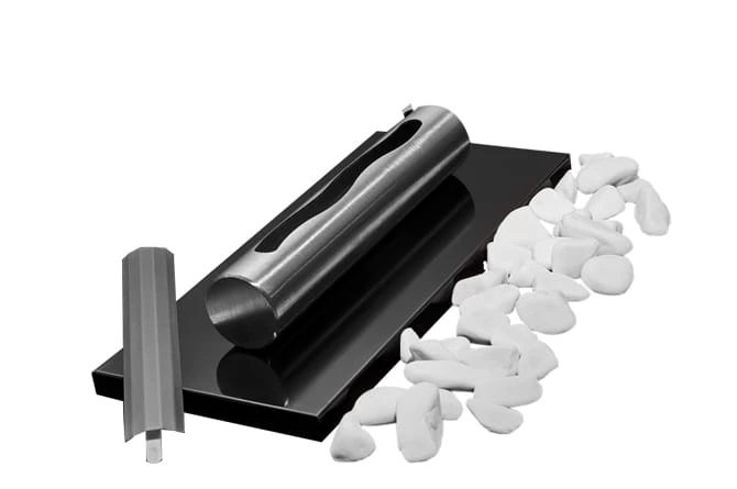 Biokominek stołowy STAINLESS czarny połysk