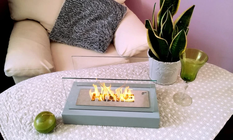 Biokominek HOME szary