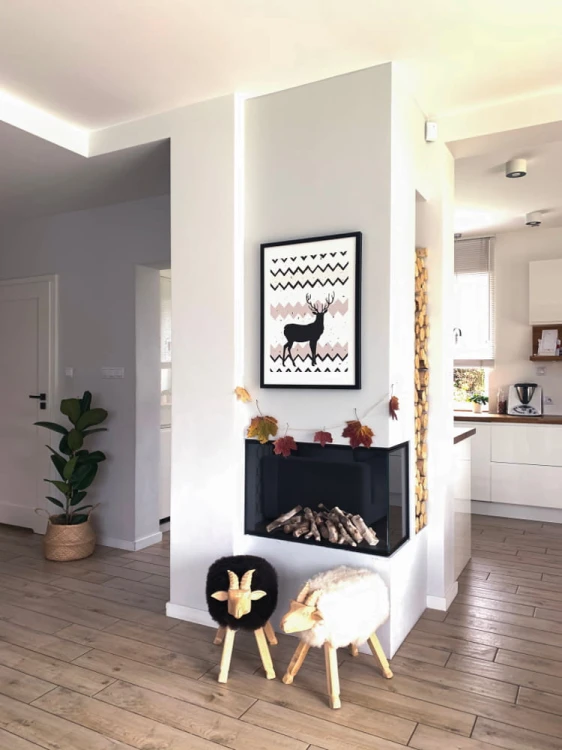 Biokominek narożny EKO GLASS 80 prawy