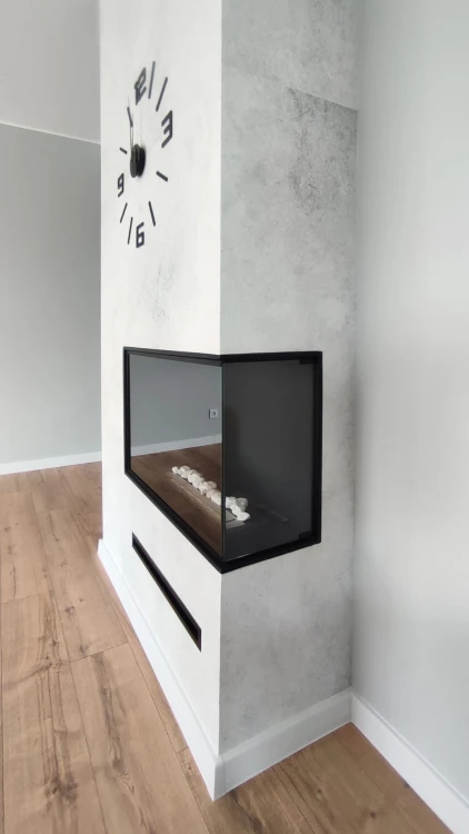 Biokominek narożny EKO GLASS 80 prawy