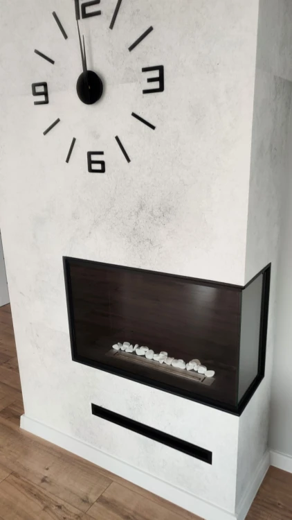 Biokominek narożny EKO GLASS 80 prawy