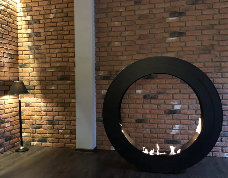 Biokominek wolnostojący ERTA 140 SYMMETRIC BLACK 1400