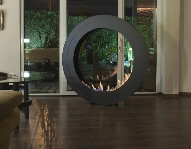 Biokominek wolnostojący ERTA 140 SYMMETRIC BLACK 1400