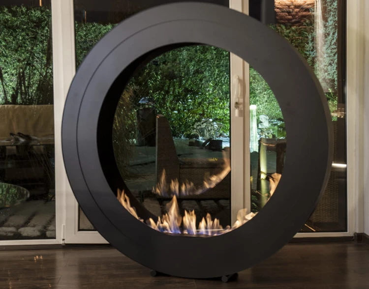 Biokominek wolnostojący ERTA 140 SYMMETRIC BLACK 1400