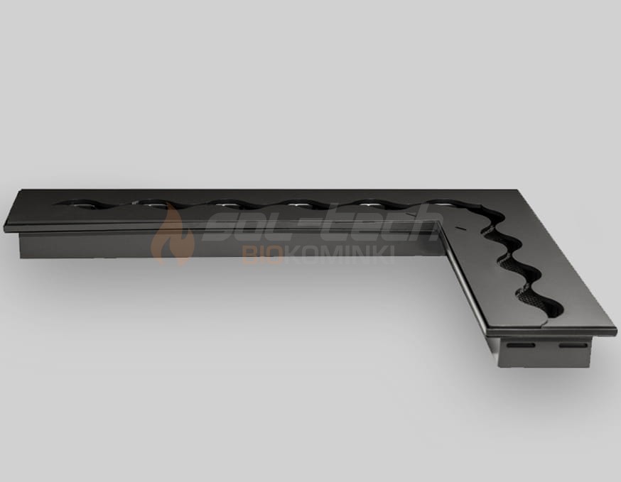 Palnik narożny Fala 740x470/160 czarny 3,5 l