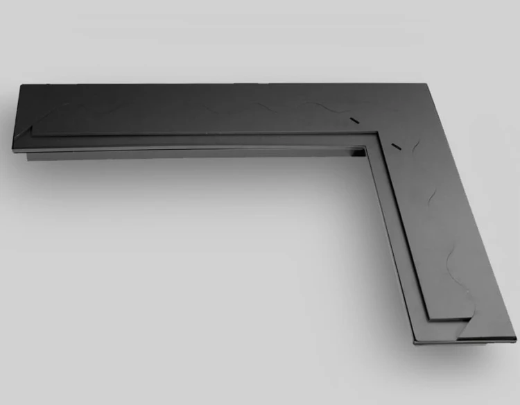 Palnik narożny Fala 740x470/160 czarny 3,5 l