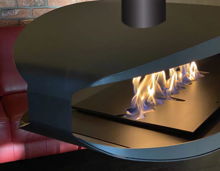 Biokominek sufitowy HUALALAI BLACK TUBE