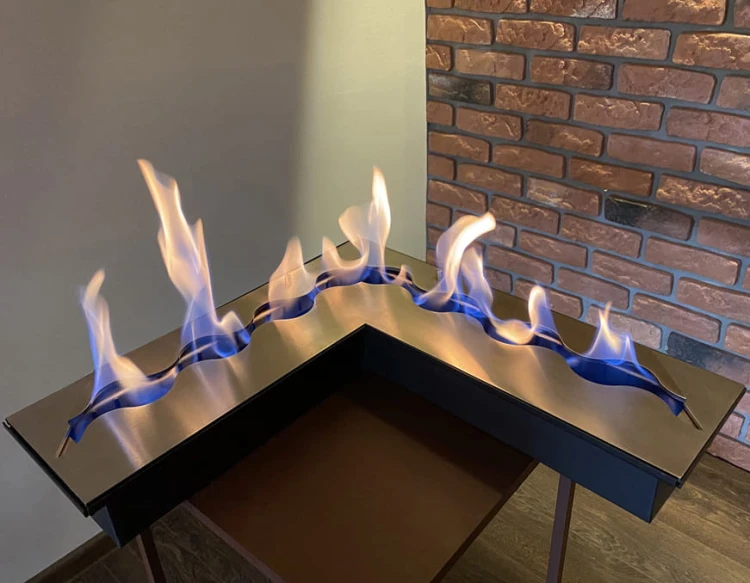 Palnik narożny Fala 500x500/160 czarny 5,6 l