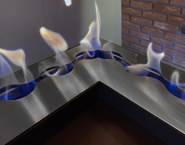 Palnik narożny Fala 500x500/160 czarny 5,6 l