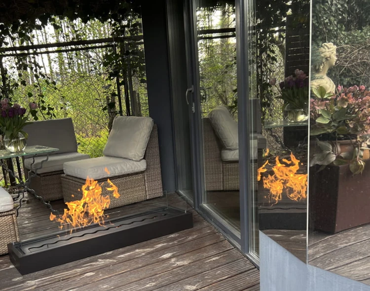 Palenisko Fala z szybami i obudową