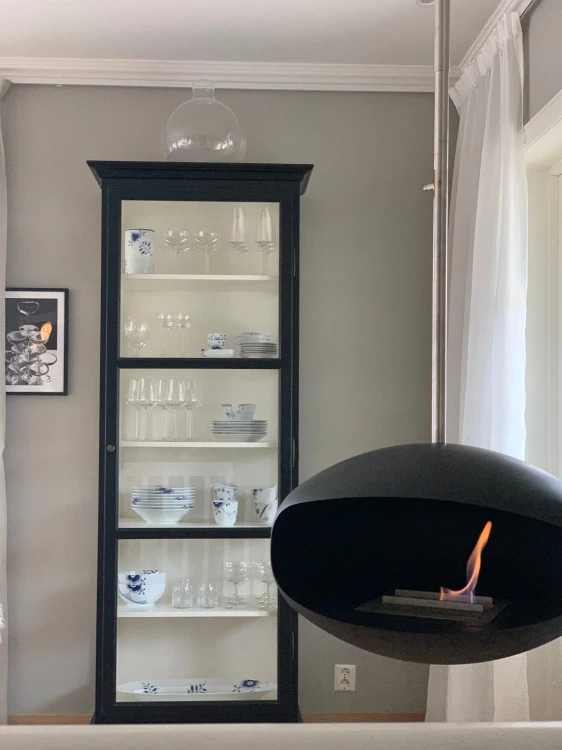 Biokominek wiszący Cocoon Aeris Hanging Black / Inox