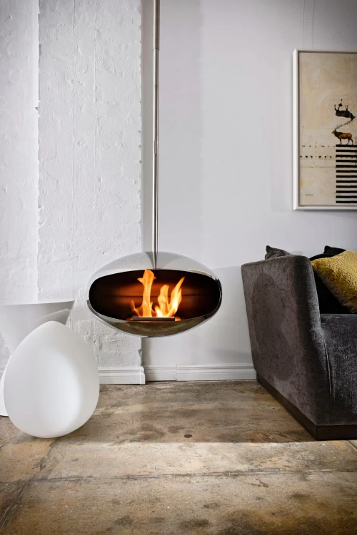 Biokominek wiszący Cocoon Aeris Hanging Full Stainless Steel