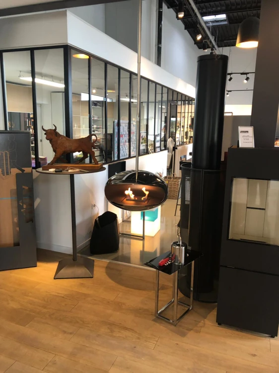 Biokominek wiszący Cocoon Aeris Hanging Full Stainless Steel