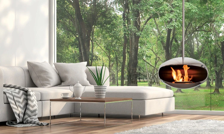 Biokominek wiszący Cocoon Aeris Hanging Full Stainless Steel