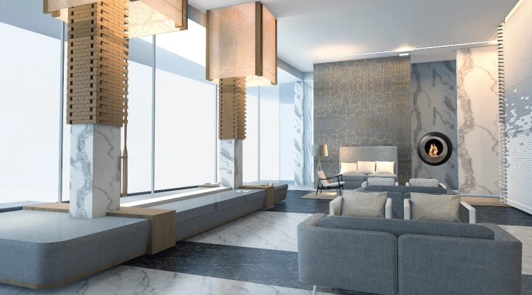 Biokominek wiszący Cocoon Vellum Black