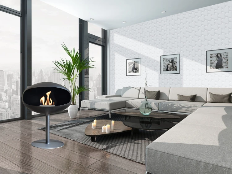 Biokominek wolnostojący Cocoon Pedestal Black